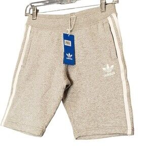 NWT Adidas Gray 3 Stripe Shorts Size Small